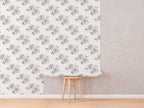 Sketch Rose Peel And Stick Wallpaper | Sketch Floral Self Adhesive Wall Mural | Black and White Roses Wallpaper