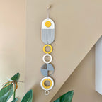 Yellow and Grey Wall Hanging - Grey and Yellow Wall Art - Ochre Yellow Decor - Yellow Modern Art - Minimalist Wall Hanging Decor