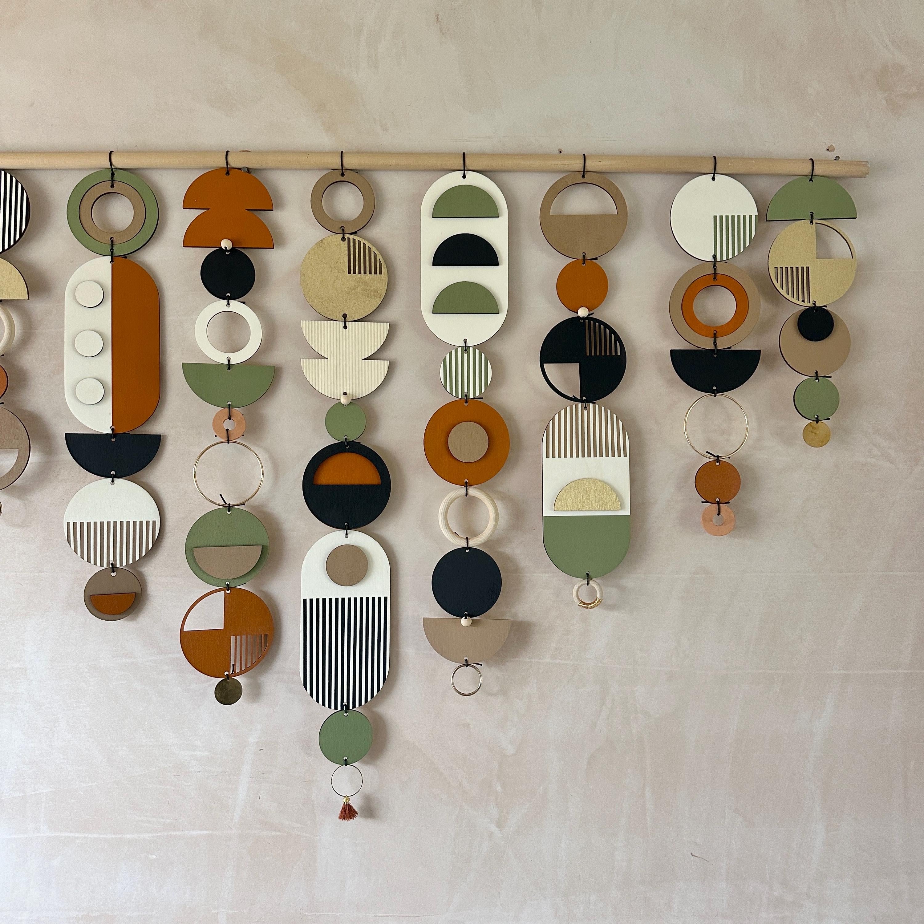 Wide Geometric Wall Art - MCM Home Decor with Modern Colours