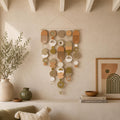 Large MCM Cream & Pink Wall Art - Minimalist Home Decor