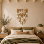 Large MCM Cream & Pink Wall Art - Minimalist Home Decor