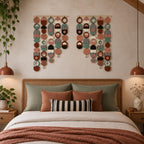 Large Asymmetrical Wall Art - Copper Geometric Wall Hanging - MCM Decor