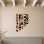 Large Asymmetrical Wall Art - Copper Geometric Wall Hanging - MCM Decor