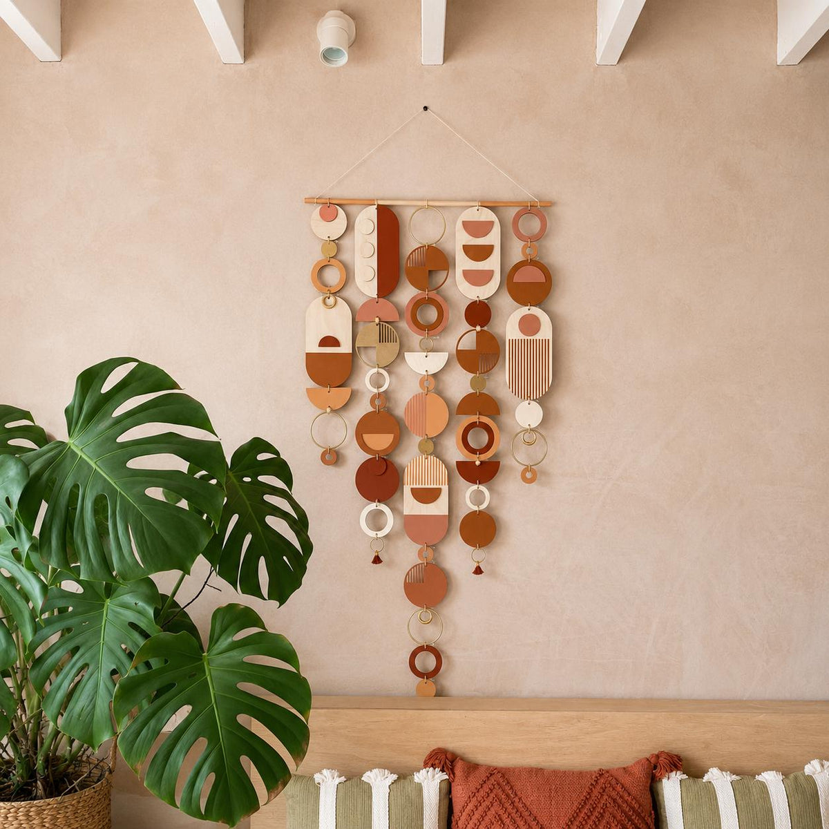 Modern Art Wooden Wall Hanging - Home Decor - DESIGN AWARDS 2022 Winner - Contemporary Wall Art - Wall Tapestry