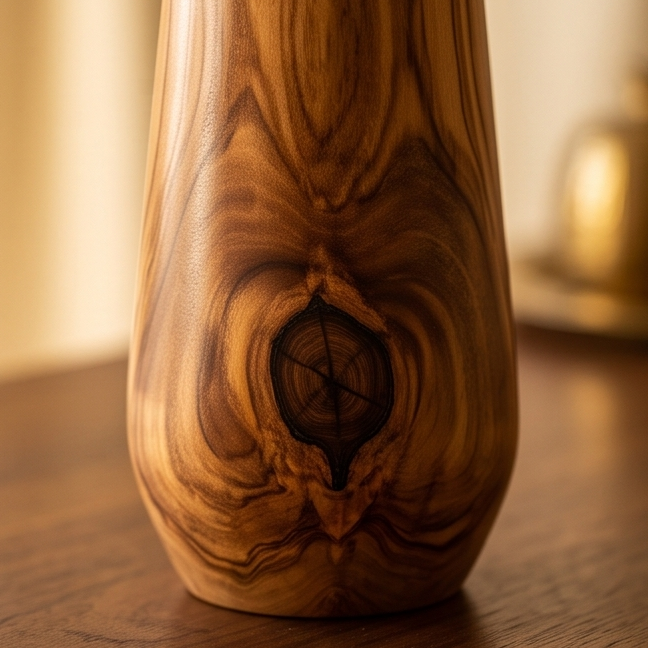 Olive Wood Handmade Wooden Vase