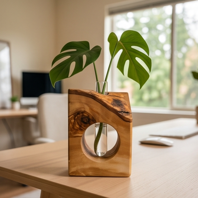 Rustic desktop propagation vase