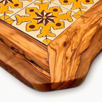 Olive Wood Medium Rustic Olive Wood Ceramic Tray, serving tray, natural, handmade, gift