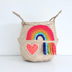 Rainbow and heart basket - Large