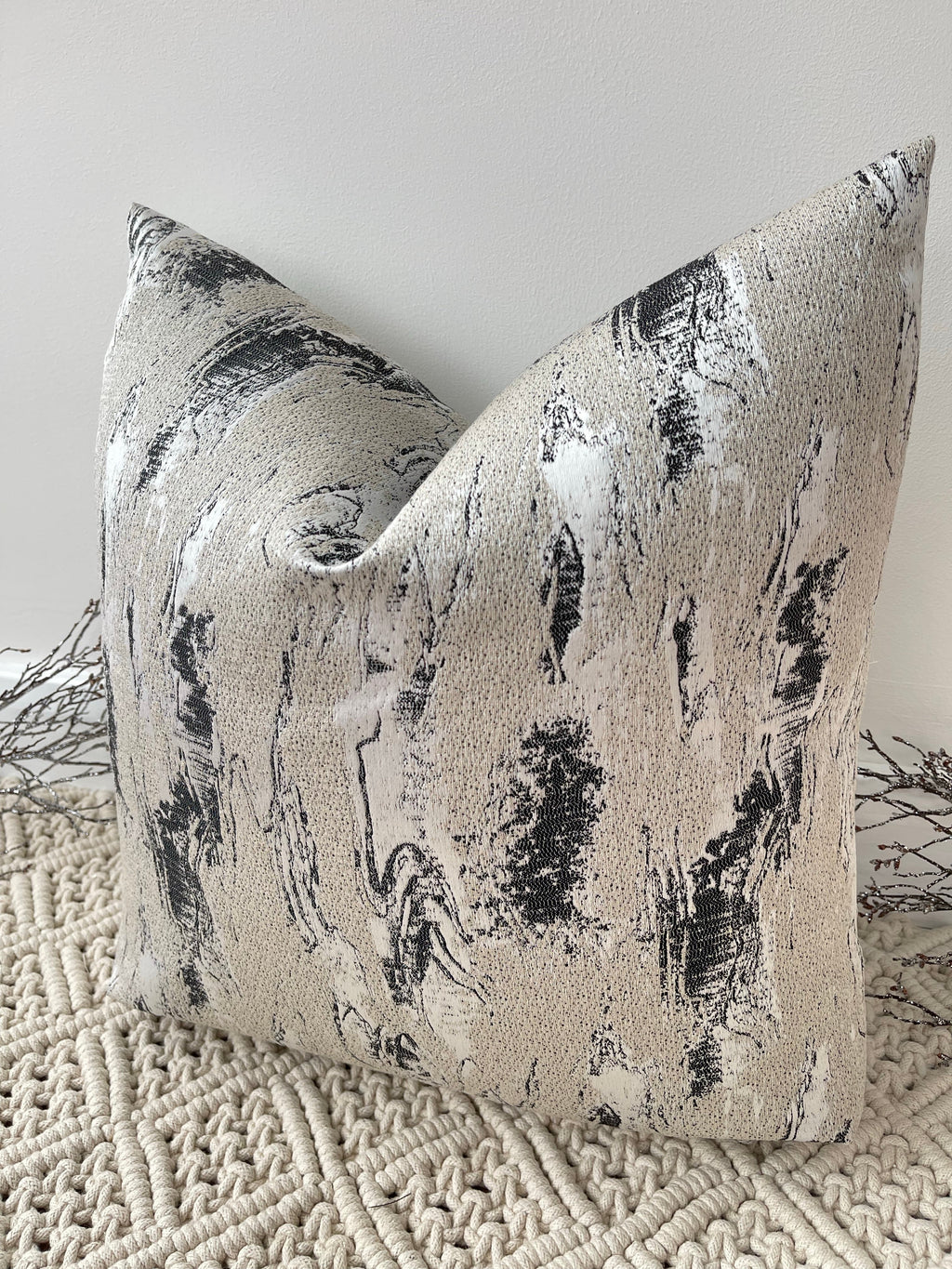 The Couture Cushion - The Black and Beige Zanella - Style No. 37