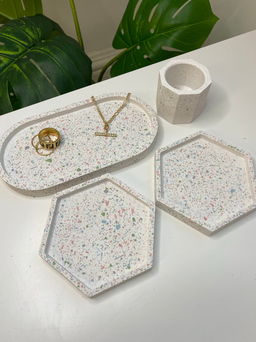 4 Piece Trinket Set - Terrazzo