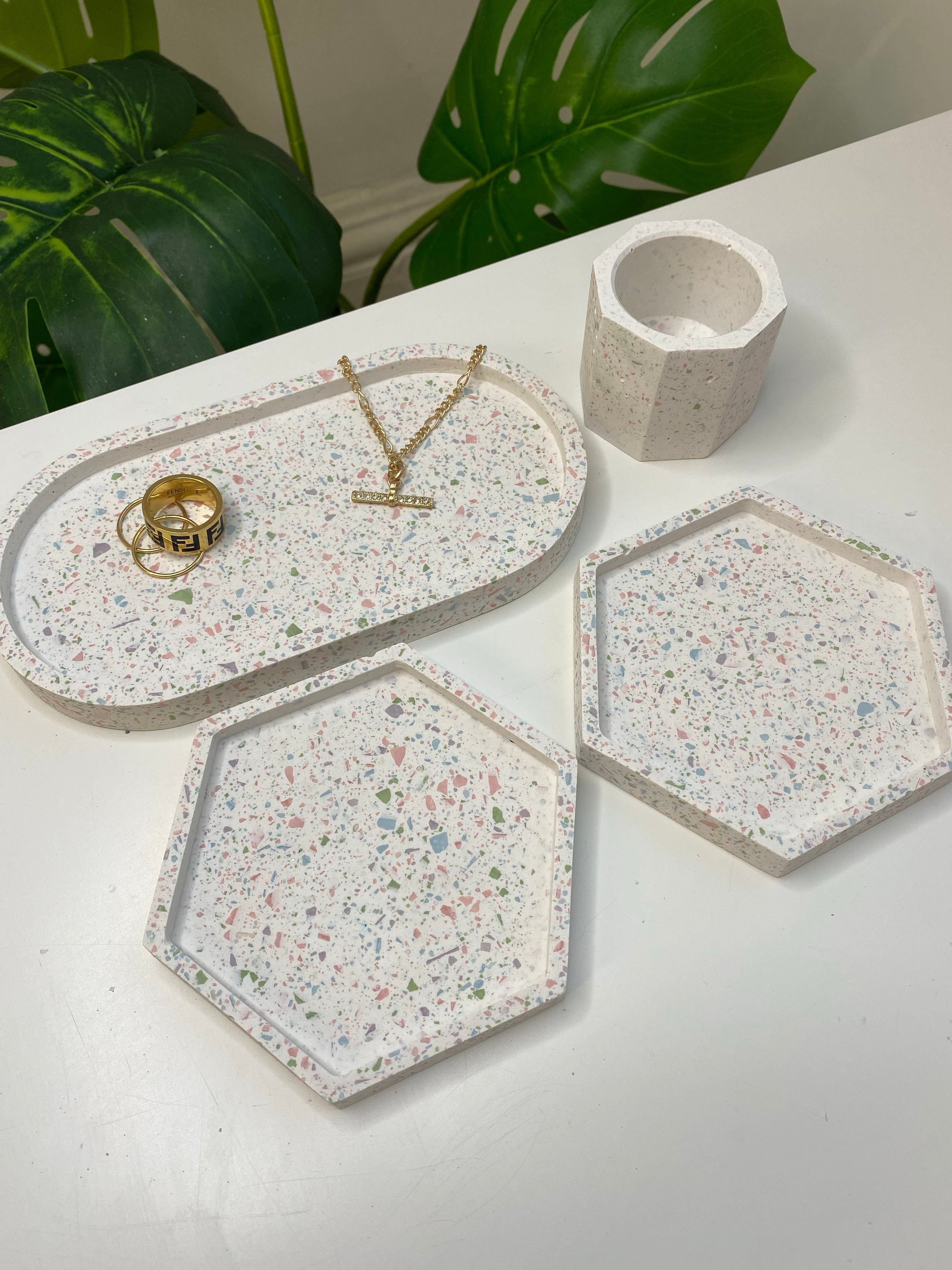 4 Piece Trinket Set - Terrazzo