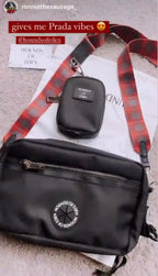 Dog Walking Bag - Black - Silver Hardware *BAG ONLY*