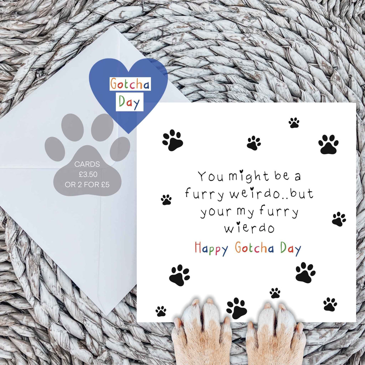 Weirdo gotcha day card