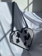 Cow Print Heart Bead Bag
