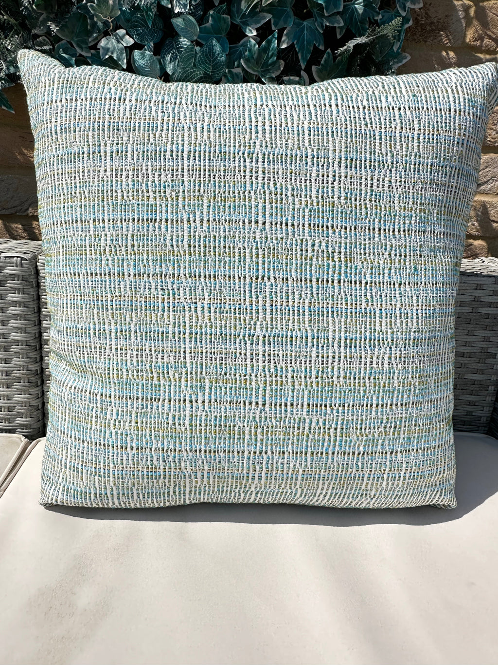 The Couture Cushion - The Outdoor Blue Jacquard - Style No. 123