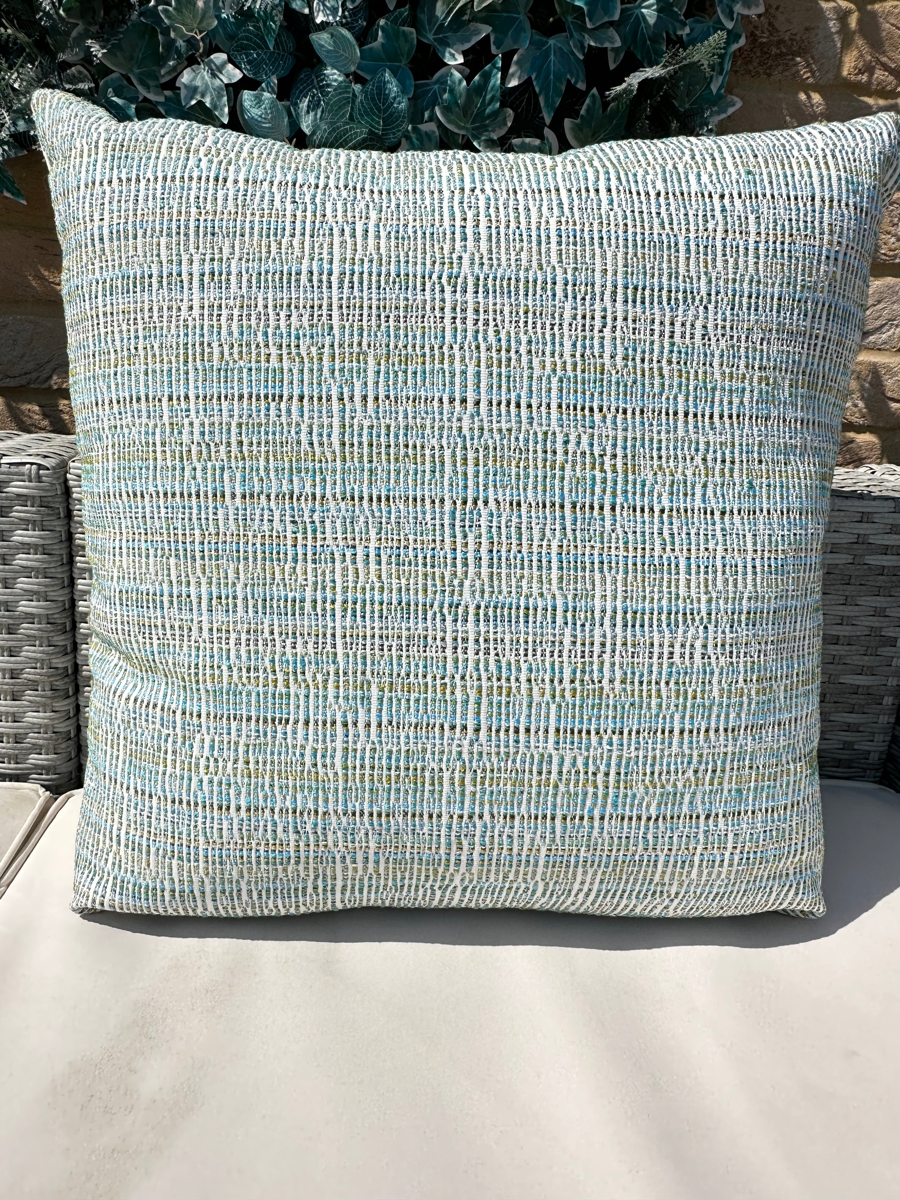 The Couture Cushion - The Outdoor Blue Jacquard - Style No. 123