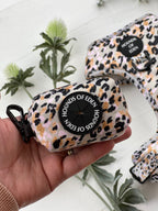 Sage Leopard Design Poop Bag Holder