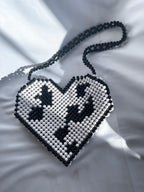 Cow Print Heart Bead Bag
