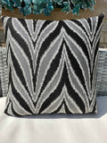 The Couture Cushion - The Outdoor Black and White Leaves - Style No. 124