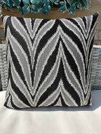 The Couture Cushion - The Outdoor Black and White Leaves - Style No. 124