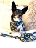 'Brush it Off’ - Olive, Blue & Orange Camo Pattern Poop/Treat Bag Holder