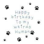 Weirdo Human card - blue