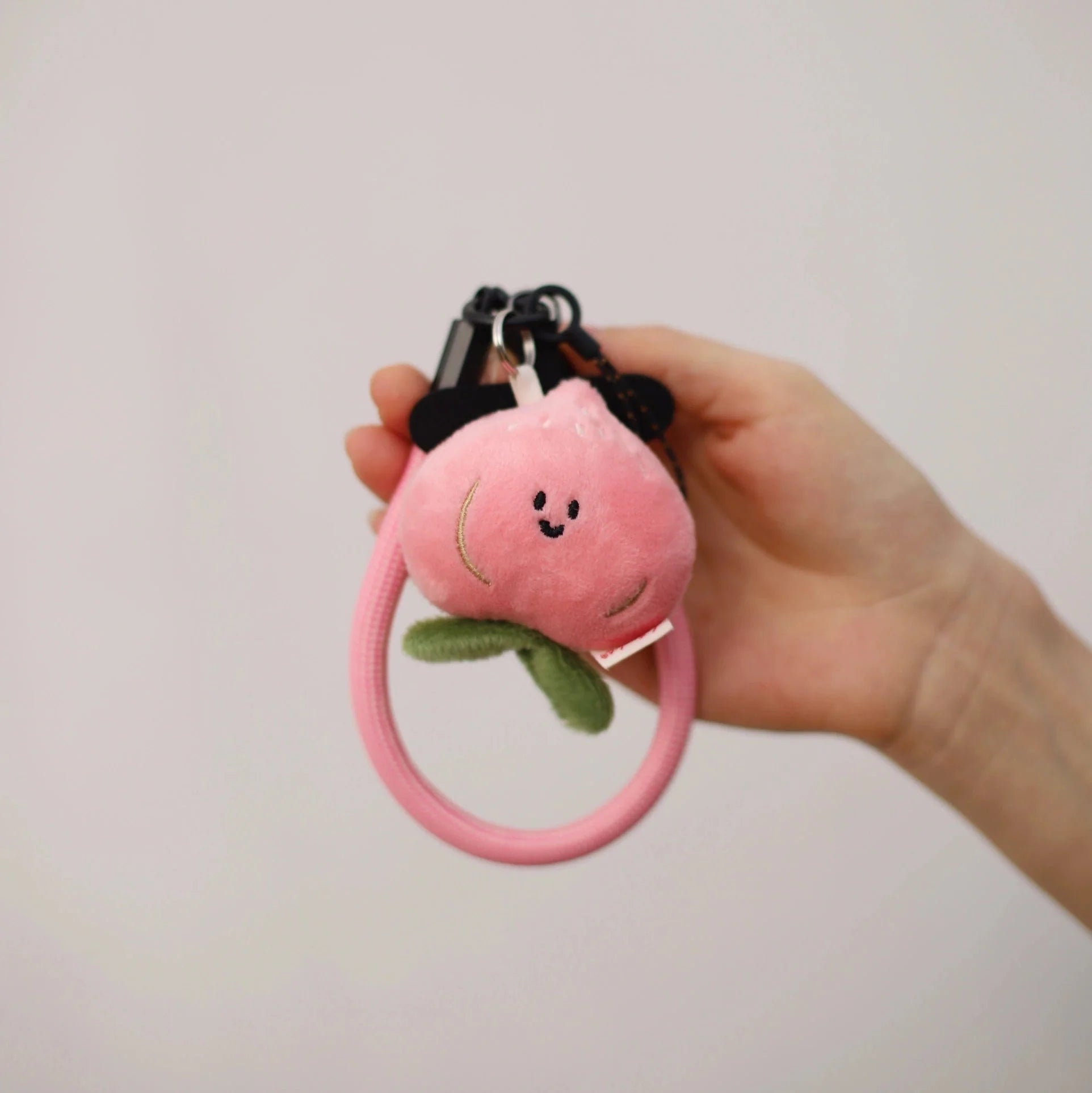 Daily White | Mini Peach Bag Charm