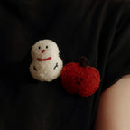 Daily White | Snowman Woollen Brooch