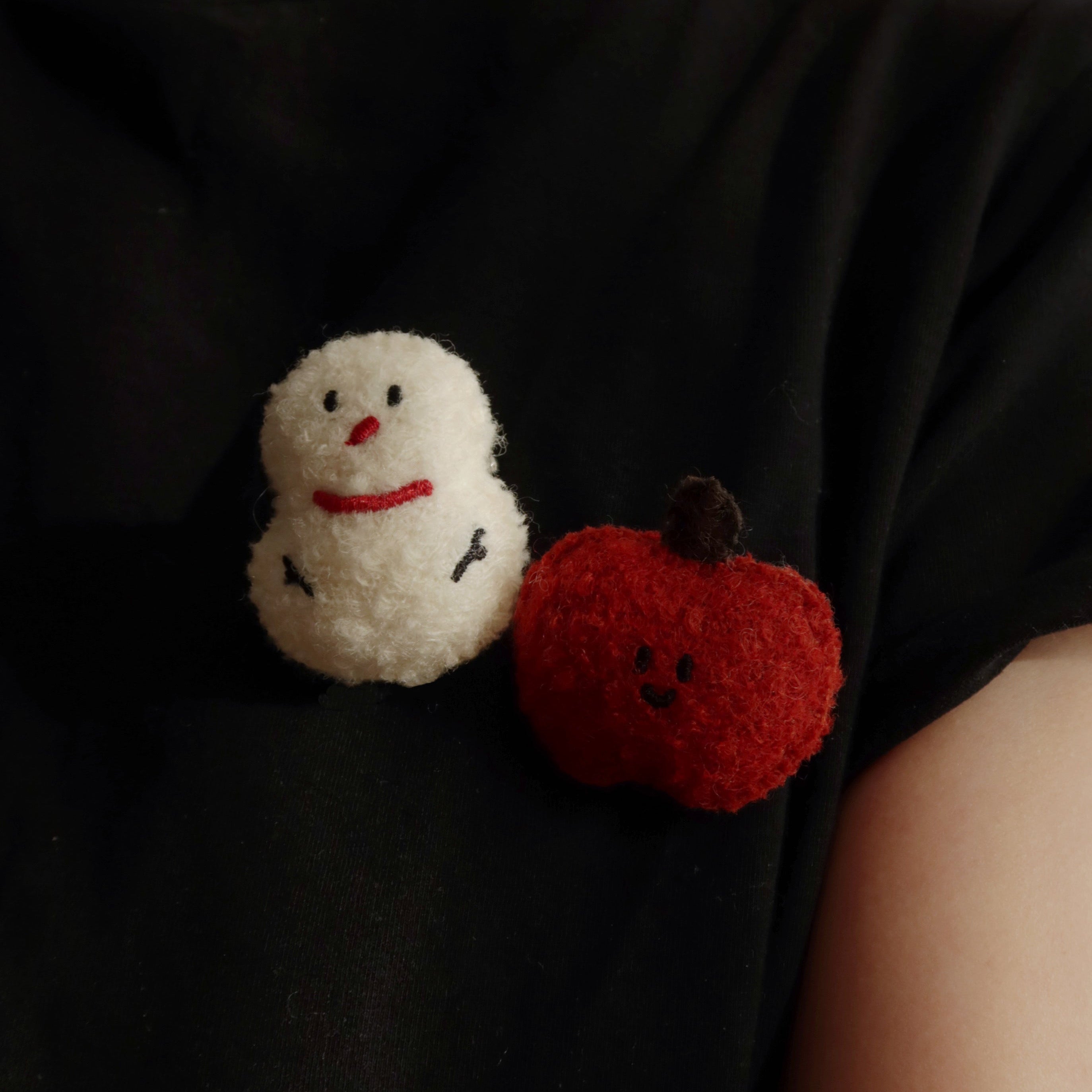 Daily White | Snowman Woollen Brooch