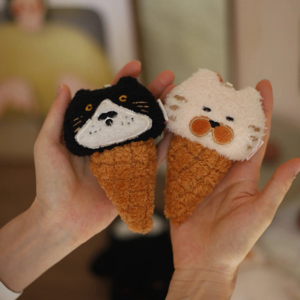 Daily White | Bellin Kitty Ice Cream Cone Plush Charm