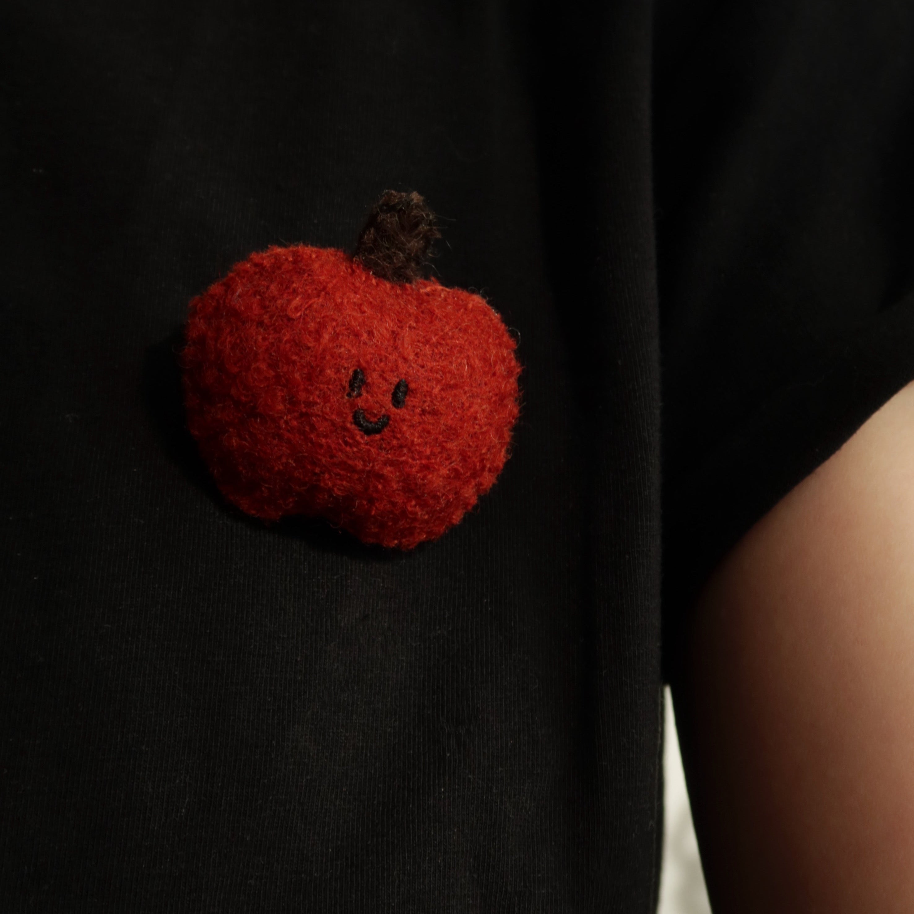 Daily White | Apple Woollen Brooch