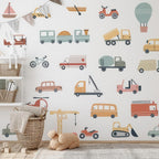 Cars and Trucks Wall Decals - Nursery Decor - Kids Room Stickers - Variety of vehicles
