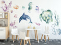 Ocean 2 Wall Decal - Watercolour Decal Set - Nursery Decor - Nursery wall stickers