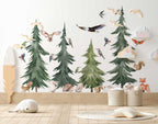 Large Forest Tree Wall Decal - Watercolour Wall Sticker, Nursery Mural, Forest Wall Decal, Peel and Stick Tree Decal