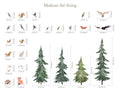 Large Forest Tree Wall Decal - Watercolour Wall Sticker, Nursery Mural, Forest Wall Decal, Peel and Stick Tree Decal