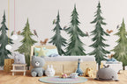 Forest Tree Wall Decal – Woodland Animals and Trees for Kids’ Rooms & Nurseries