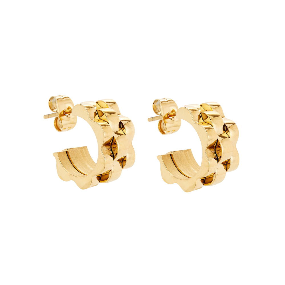 Baby Watch Strap Gold Hoops