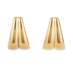 Retro Waterfall Gold Hoops