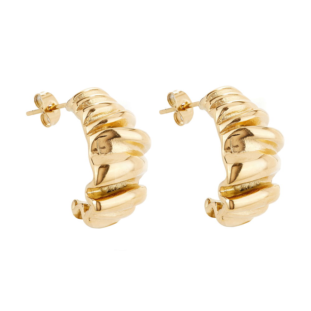 Scrunched Gold Earrings