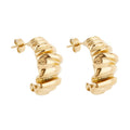 Scrunched Gold Earrings