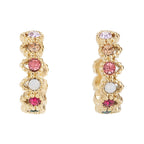 Baroque Bejewelled Gold Hoops