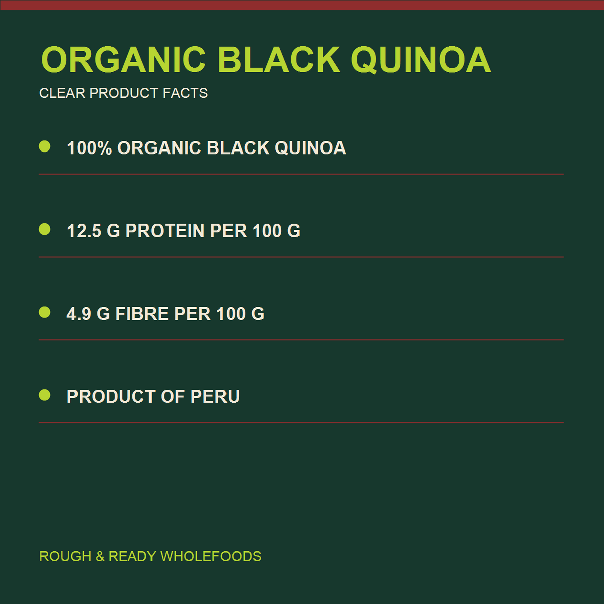 Infinity Foods Bulk Organic Black Quinoa Grain