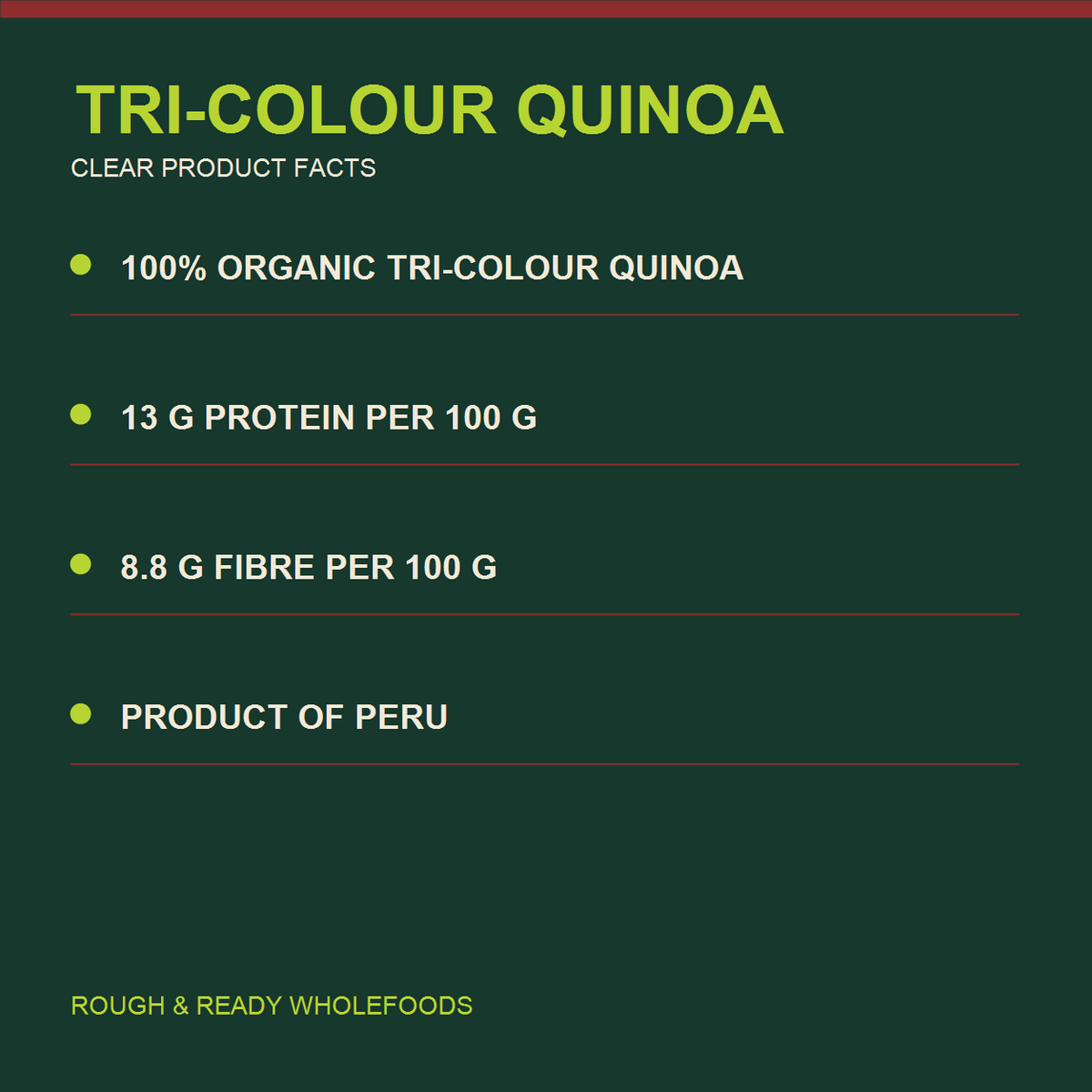 Infinity Foods Bulk Organic Tri-Colour Quinoa