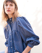 ingrid blouse | indigo stripe