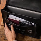 Handmade Leather Satchel - Black