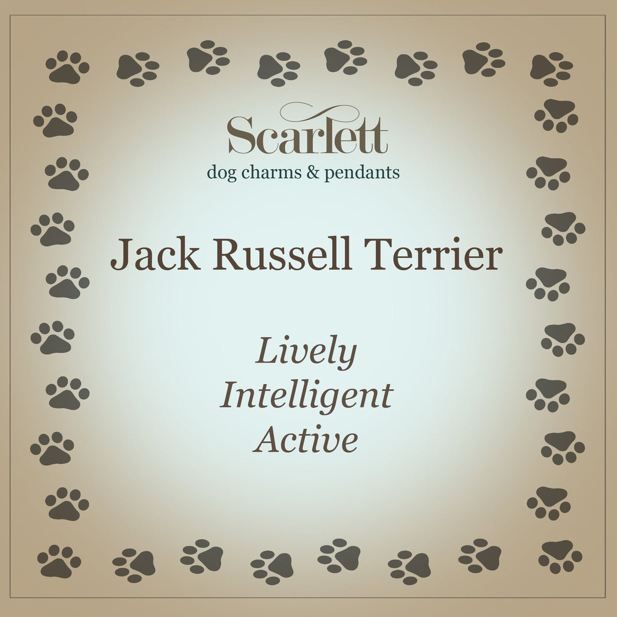 Jack Russell Terrier Personalised Silver Dog Tag Necklace