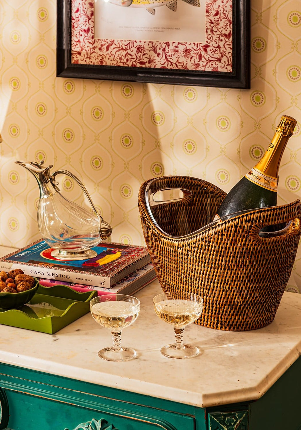 Jane's Woven Rattan Wine and Champagne Bucket