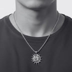 Dual Symbol Japanese Power – Sex Sculptural Sterling Silver 925 Pendant Necklace