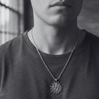 Dual Symbol Japanese Power – Sex Sculptural Sterling Silver 925 Pendant Necklace