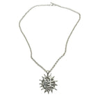 Dual Symbol Japanese Power – Sex Sculptural Sterling Silver 925 Pendant Necklace